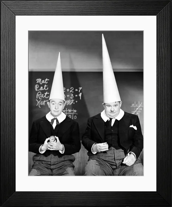 Framed Print : A CHUMP AT OXFORD, from left: Stan Laurel, Oliver Hardy, 1940