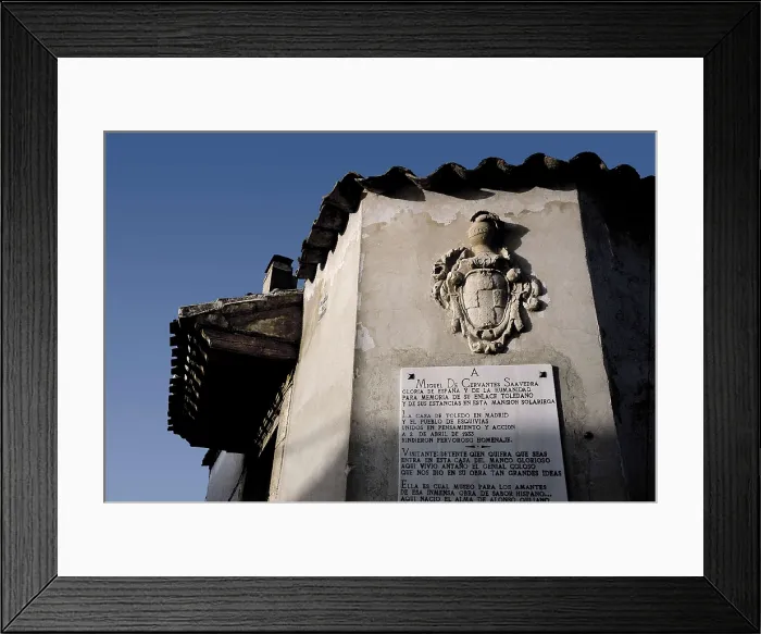 Framed Print : CERVANTES SAAVEDRA, Miguel de (1547-1616). Cervantes house in Esquivias (Toledo), place where the writer lived after his marriage with Catalina de Salazar (1584). SPAIN