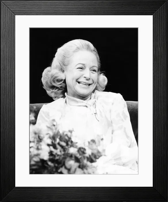 Framed Print : Martha Mitchell as she appeared on Tom Snyder's NBC TV's TOMORROW show. May 1, 1974