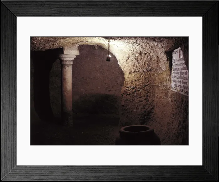 Framed Print : CERVANTES SAAVEDRA, Miguel de (1547-1616). House of Medrano's subway, place where Cervantes was imprisoned and where he started to write Don Quixote. SPAIN. CASTILE-LA MANCHA