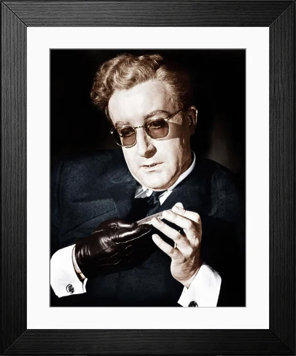 Framed Print : DR. STRANGELOVE, (aka DR. STRANGELOVE OR: HOW I LEARNED TO STOP WORRYING AND LOVE THE BOMB), Peter Sellers, 1964 Framed Print : DR. STRANGELOVE, (aka DR. STRANGELOVE OR: HOW I LEARNED TO STOP WORRYING AND LOVE THE BOMB), Peter Sellers, 1964