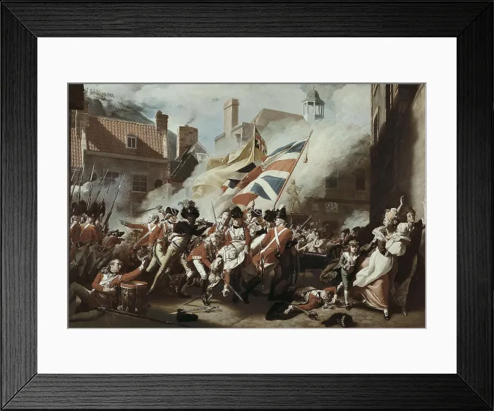 Framed Print : COPLEY, John Singleton (1738-1815). The Death of Major Peirson, 6 January 1781. 1783 Framed Print : COPLEY, John Singleton (1738-1815). The Death of Major Peirson, 6 January 1781. 1783