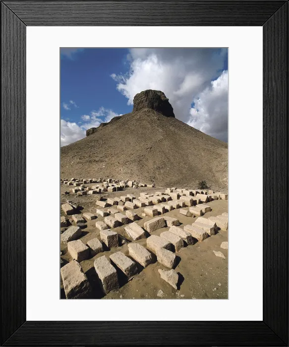 Framed Print : EGYPT. CAIRO. Dahshur. Black Pyramid, dating from the later reign of Amenemhat III. Egyptian art. Middle Kingdom. Architecture. AISA / Everett Collection**US SALES ONLY**