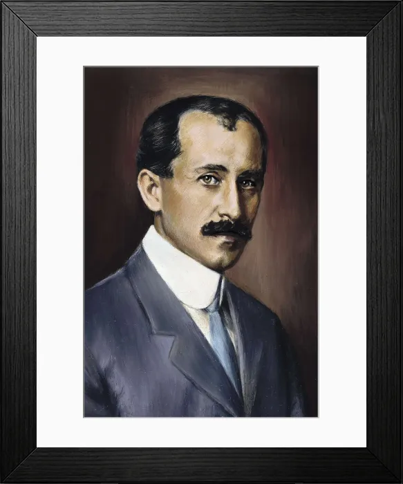Framed Print : WRIGHT, Orville (1871-1948). Oil on canvas. AISA / Everett Collection**US SALES ONLY**