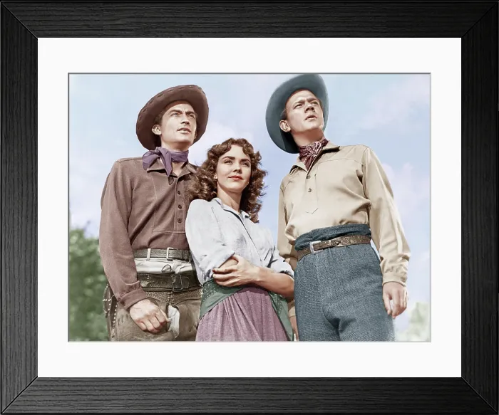 Framed Print : DUEL IN THE SUN, from left: Gregory Peck, Jennifer Jones, Joseph Cotten, 1946