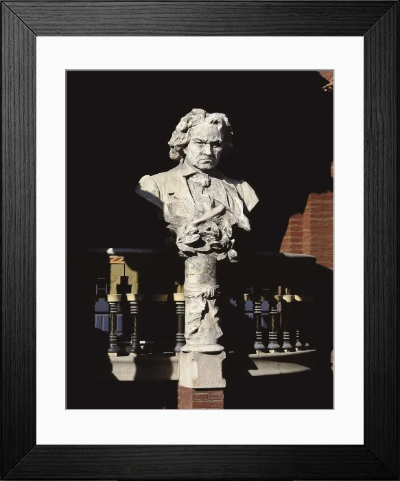 Framed Print : Beethoven, Ludwig, van. Sculpture. SPAIN. CATALONIA. Barcelona. Palace of Catalan Music. AISA / Everett Collection**US SALES ONLY**