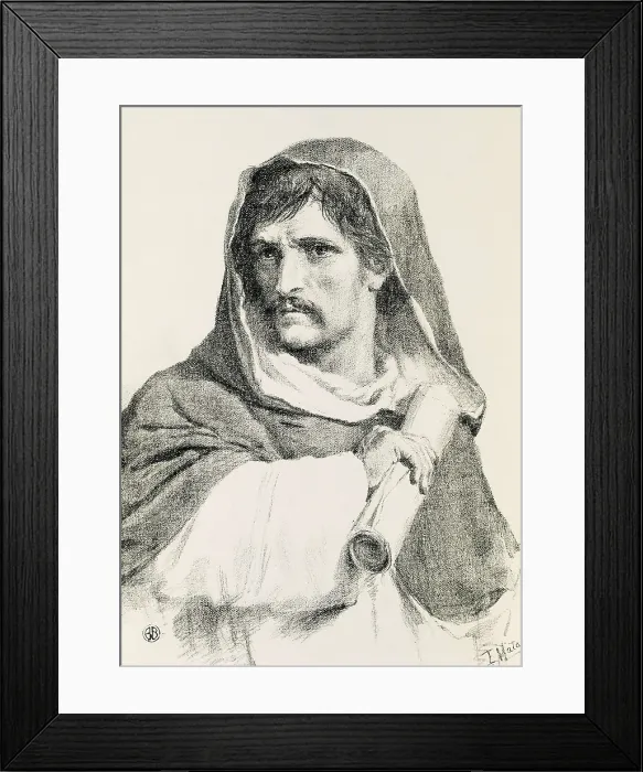 Framed Print : BRUNO, Giordano (1548-1600). Portrait. Litography. ITALY. Milan. Civica Raccolta delle Stampe 'Achille Bertarelli' (Achille Bertarelli collection of prints)