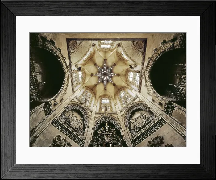 Framed Print : COLONIA, Simn de (1450-1511). Chapel of the Condestable. 1482-1494. SPAIN. Burgos. Cathedral of St. Mary. Star vault. Flamboyant gothic. Architecture