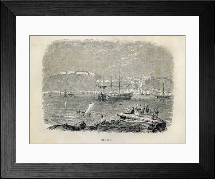 Framed Print : Canada (1844). Quebec. Etching. AISA / Everett Collection**US SALES ONLY** Framed Print : Canada (1844). Quebec. Etching. AISA / Everett Collection**US SALES ONLY**