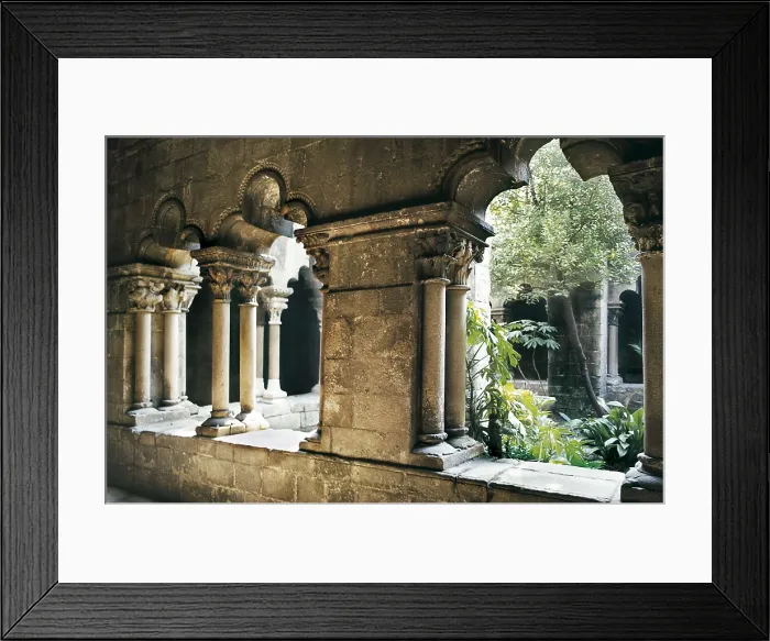 Framed Print : Church of St. Pau del Camp. SPAIN. Barcelona. Church of St. Pau del Camp. Cloister. Romanesque art. Architecture. AISA / Everett Collection**US SALES ONLY**