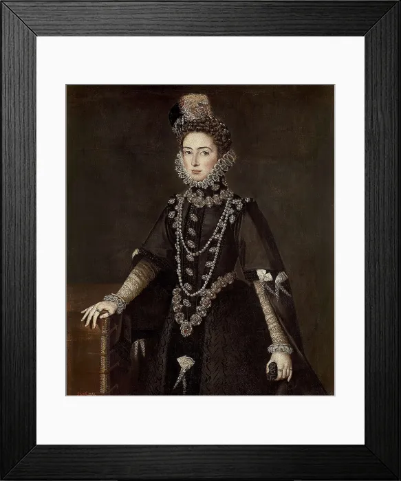 Framed Print : SANCHEZ COELLO, Alonso (1531-1588). Catalina Micaela of Austria, duchess of Savoy. ca. 1585. Oil on canvas. SPAIN. Madrid. Prado Museum. AISA / Everett Collection**US SALES ONLY**
