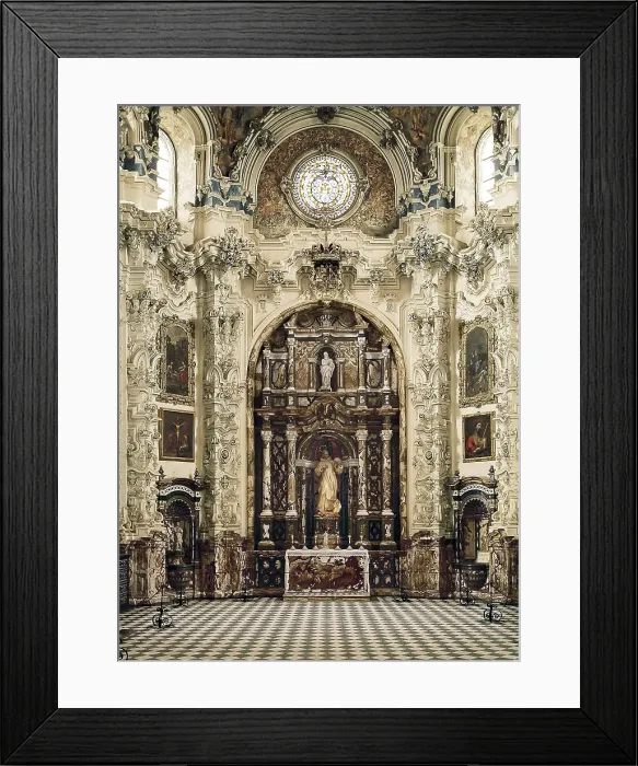 Framed Print : SPAIN. Granada. Cartuja (Carthusian Monastery). Sacristy, decorated by Luis de Arvalo and Luis Cabello between 1727 and 1764. Baroque art. Architecture