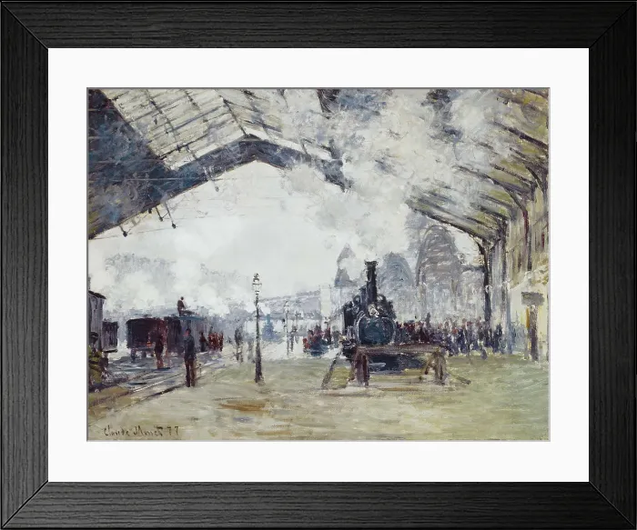 Framed Print : MONET, Claude (1840-1926). Gare de Saint Lazare: the train from Normandy. 1877. Impressionism. Oil on canvas. UNITED STATES OF AMERICA. Chicago. Art Institute of Chicago