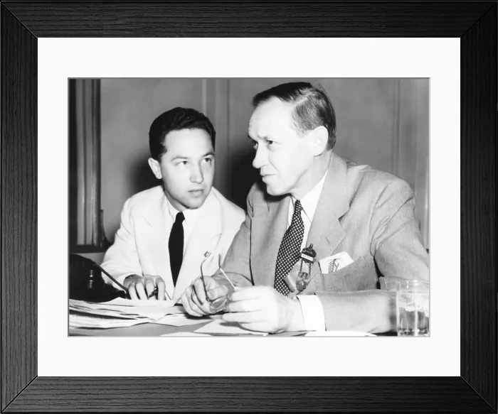 Framed Print : Harry Hopkins with David, the eldest of his three sons from his first marriage to Ethel Gross Hopkins