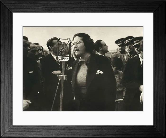 Framed Print : SPAIN. Barcelona. Federica Montseny in the commemoration of the first anniversary of Durruti's death (Barcelona, 1937). AISA / Everett Collection**US SALES ONLY** Framed Print : SPAIN. Barcelona. Federica Montseny in the commemoration of the first anniversary of Durruti's death (Barcelona, 1937). AISA / Everett Collection**US SALES ONLY**