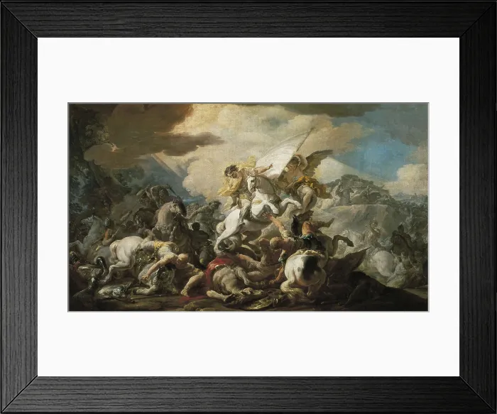 Framed Print : GIAQUINTO, Corrado (1700-1765). The Legendary Battle of Clavijo. 18th c. - 1765 Framed Print : GIAQUINTO, Corrado (1700-1765). The Legendary Battle of Clavijo. 18th c. - 1765