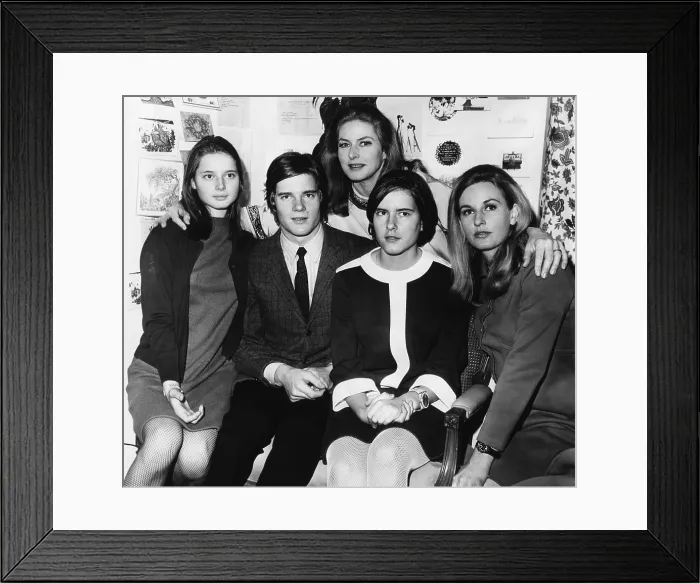 Framed Print : Ingrid Bergman with her four children in New York City for the holidays Framed Print : Ingrid Bergman with her four children in New York City for the holidays