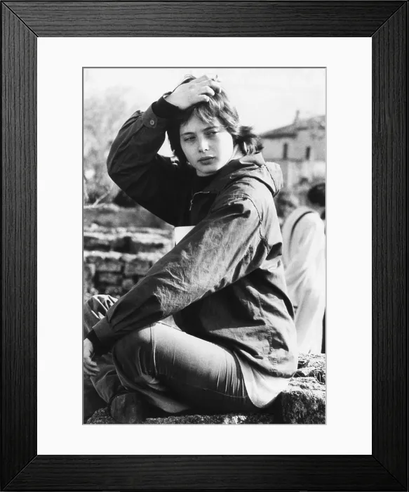 Framed Print : Isabella Rossellini, daughter of actress Ingrid Bergman and film director Roberto Rossellini