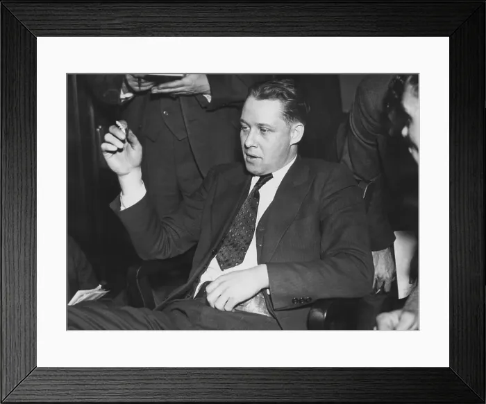 Framed Print : Ernest Blunk was kidnapped by John Dillinger during his escape from the Lake County jail. Crownpoint, Indiana, March 4, 1934
