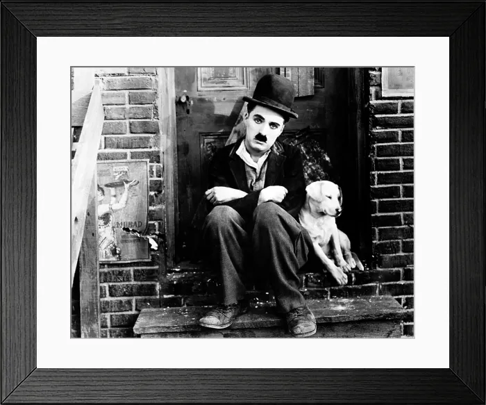 Framed Print : A DOG'S LIFE, Charlie Chaplin, 1918