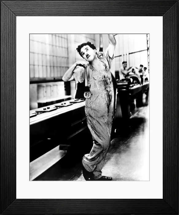 Framed Print : MODERN TIMES, Charlie Chaplin, 1936