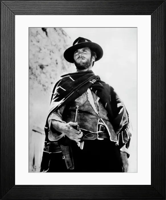 Framed Print : FOR A FEW DOLLARS MORE, (aka PER QUELCHE DOLLARO IN PIU, aka ET POUR QUELQUES DOLLARS DE PLUS), Clint Eastwood, 1965