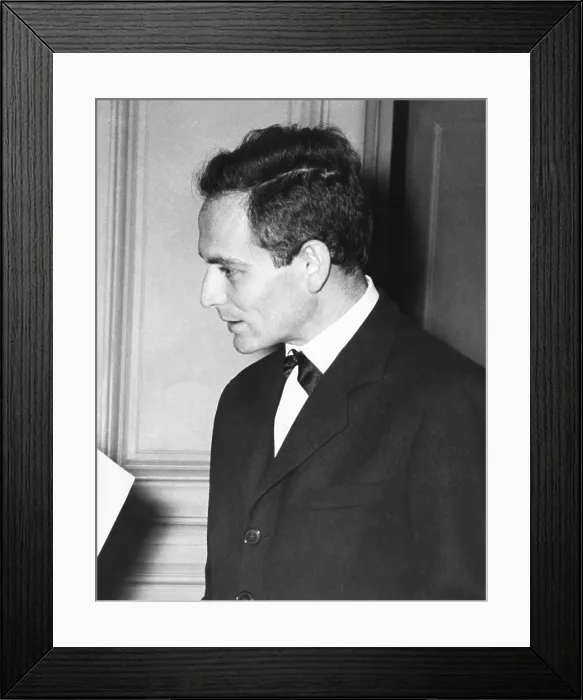 Framed Print : Pierre Cardin, born Pietro Cardin, was an Italian-born French fashion designer. Cardin created futuristic avant-garde couture designs in the 1950 and 1960s. - (CSU_2015_5_5)