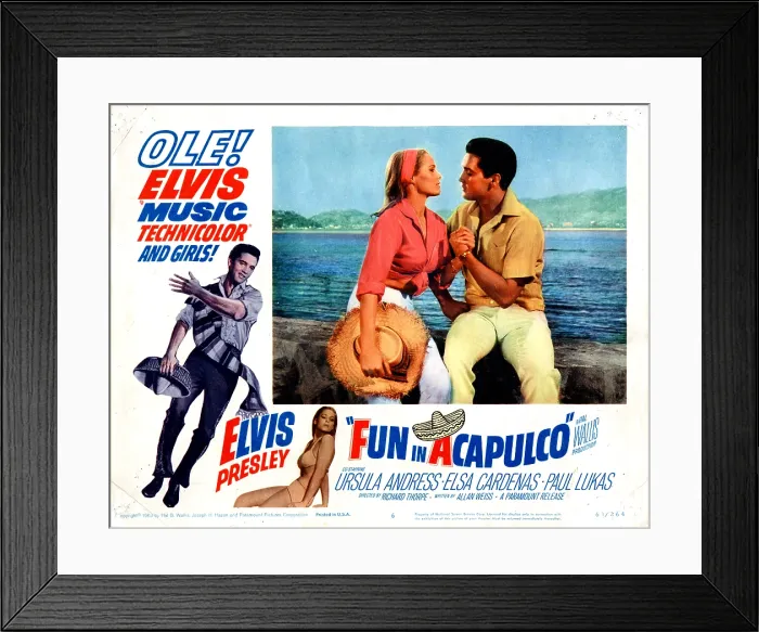 Framed Print : FUN IN ACAPULCO, Ursula Andress, Elvis Presley, 1963 Framed Print : FUN IN ACAPULCO, Ursula Andress, Elvis Presley, 1963