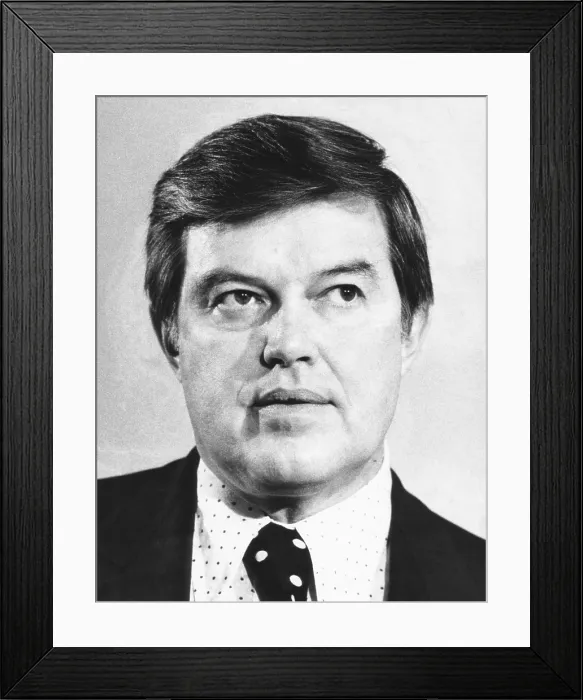 Framed Print : Senator Frank Church, Idaho Democrat, Jan. 28, 1975. He was Chairman of the Senate Select Committee on Intelligence Activities