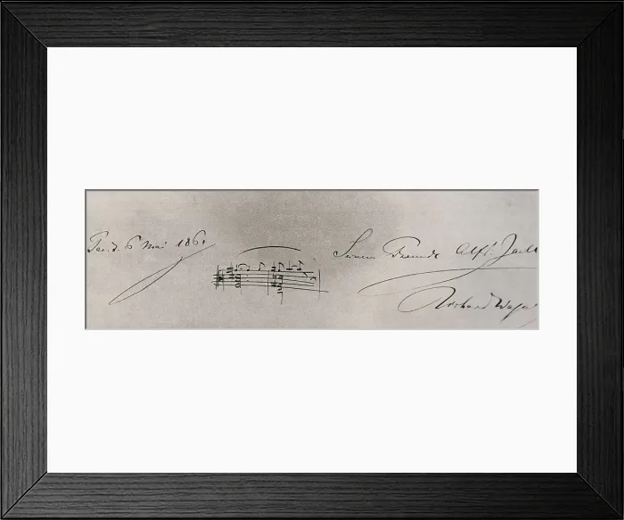 Framed Print : WAGNER, Richard (1813-1883). Score and handwriting signature by Wagner. AISA / Everett Collection**US SALES ONLY** Framed Print : WAGNER, Richard (1813-1883). Score and handwriting signature by Wagner. AISA / Everett Collection**US SALES ONLY**