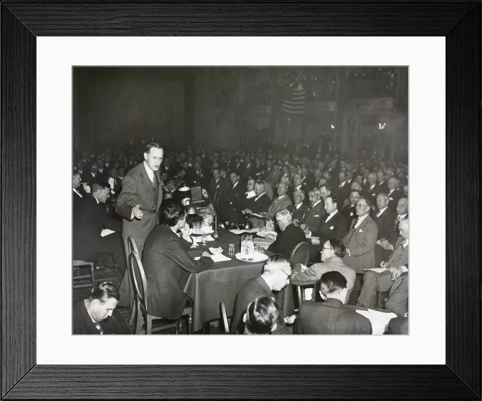 Framed Print : Harry Hopkins urged the greatest speed in starting civil works projects to employ 4 million men. Dec. 15, 1933 Framed Print : Harry Hopkins urged the greatest speed in starting civil works projects to employ 4 million men. Dec. 15, 1933