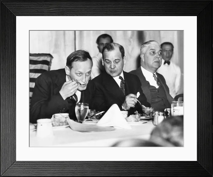 Framed Print : Harry Hopkins dining and smoking with politicians in May, 1935. L-R: Harry Lyman Davis, Mayor of Cleveland; Stanley Orr; Harry Hopkins. (CSU_2015_9_1253) Framed Print : Harry Hopkins dining and smoking with politicians in May, 1935. L-R: Harry Lyman Davis, Mayor of Cleveland; Stanley Orr; Harry Hopkins. (CSU_2015_9_1253)