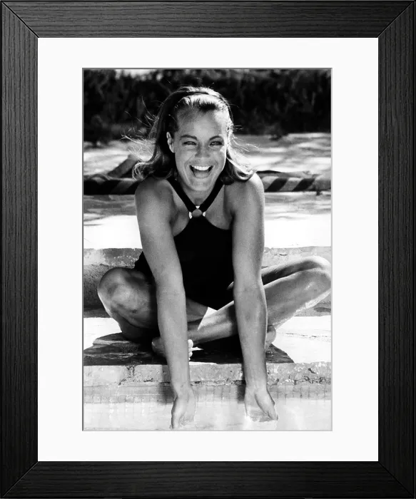 Framed Print : Romy Schneider, St. Tropez, France, 1969 Framed Print : Romy Schneider, St. Tropez, France, 1969