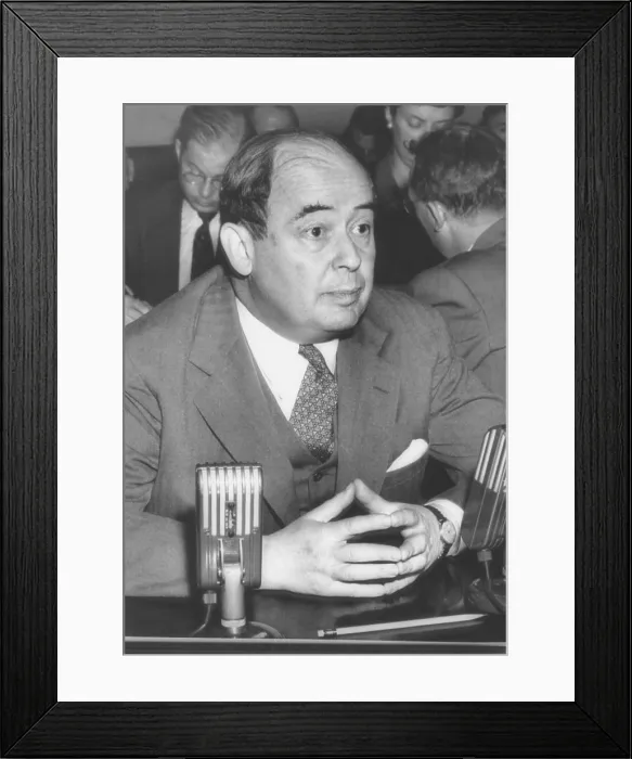 Framed Print : Dr. John von Neumann, a 51 year mathematician before Congress Atomic Energy Committee. After his appearance he was approved to be on the ACE, Atomic Energy Commission