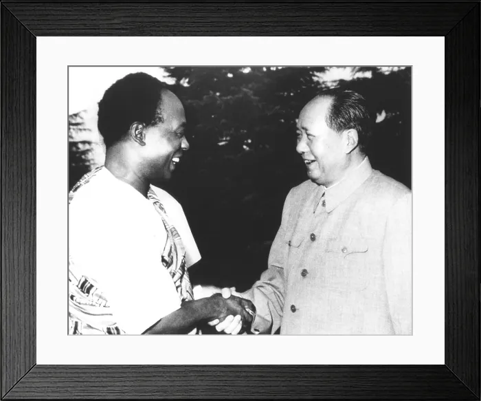 Framed Print : Marxist Kwame Nkrumah meeting Mao Zedong during a 1962 visit to Beijing. Nkrumah was President of Ghana from 1960-1966. (CSU_2015_9_1167)