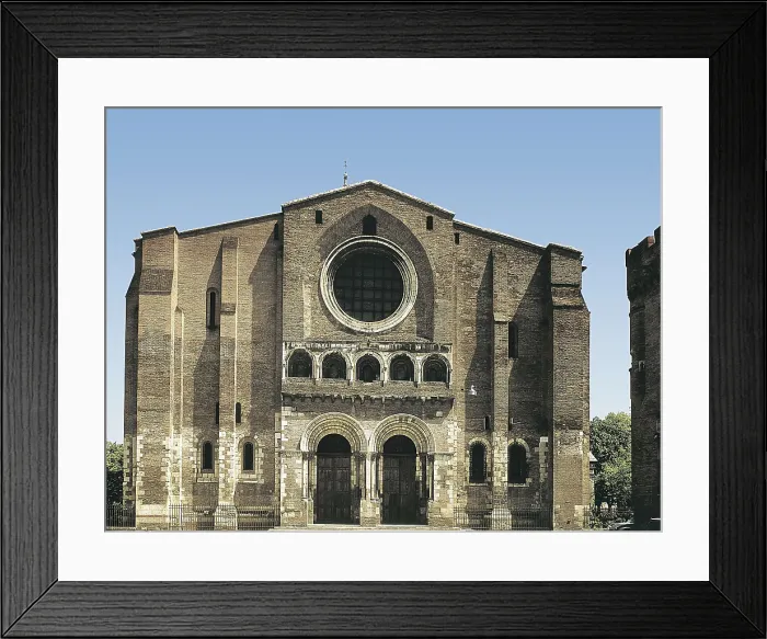 Framed Print : Basilica of Saint-Sernin. 1075. FRANCE. MIDI-PYRNES. HAUTE-GARONNE. Toulouse. Saint-Sernin Basilica. Romanesque art. AISA / Everett Collection**US SALES ONLY**
