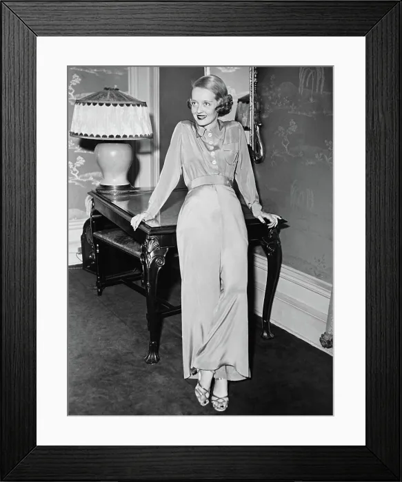 Framed Print : Bette Davis at home, 1933 Framed Print : Bette Davis at home, 1933