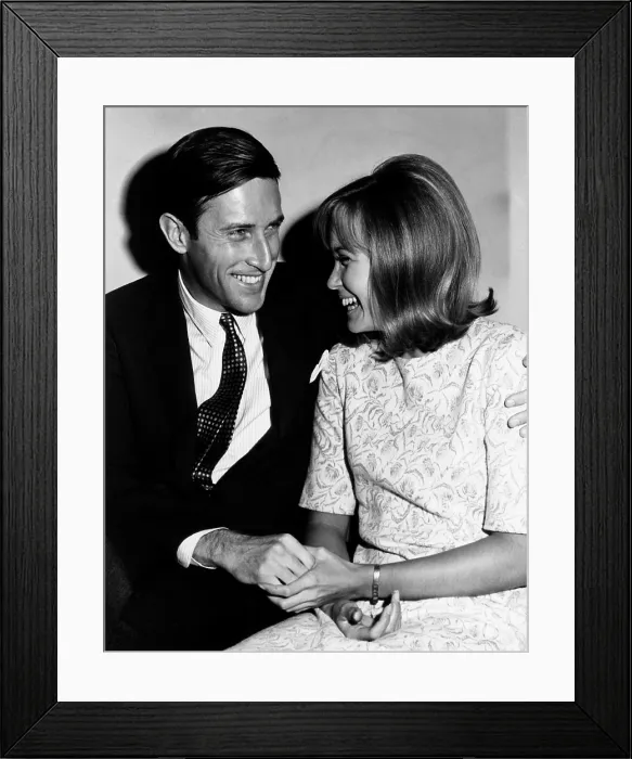 Framed Print : John D. Rockefeller IV and Sharon Percy pose for an engagement photo, Dec. 1, 1966. She was the daughter of Senator Charles Percy Framed Print : John D. Rockefeller IV and Sharon Percy pose for an engagement photo, Dec. 1, 1966. She was the daughter of Senator Charles Percy