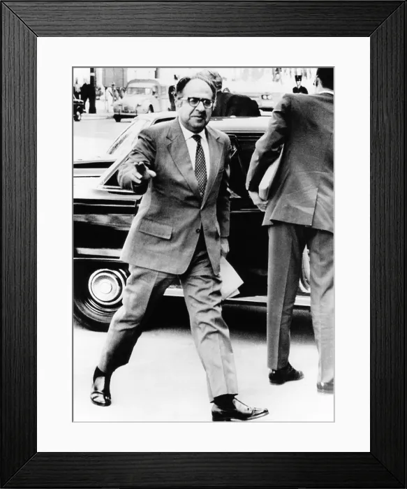 Framed Print : Philip Habib, head of the U.S. delegation to the Paris Peace Talks, arriving for the 127th session. August 26, 1971 Framed Print : Philip Habib, head of the U.S. delegation to the Paris Peace Talks, arriving for the 127th session. August 26, 1971