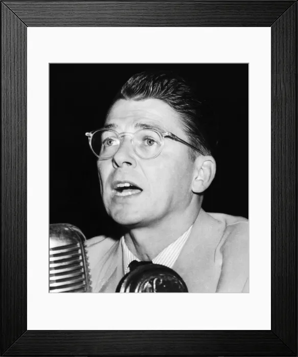 Framed Print : Actor Ronald Reagan testified to HUAC about the influence of Communist subversives within the motion picture industry Framed Print : Actor Ronald Reagan testified to HUAC about the influence of Communist subversives within the motion picture industry