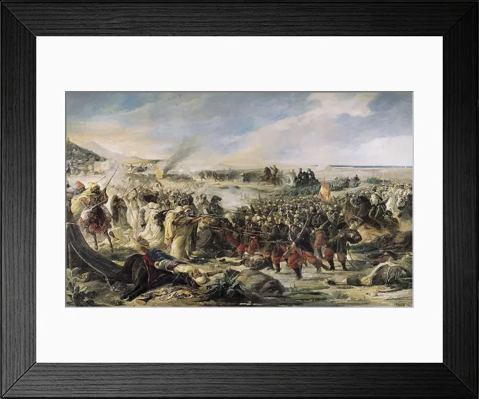 Framed Print : PALMAROLI GONZALEZ, Vicente (1834-1896). Battle of Tetouan. 1870 Framed Print : PALMAROLI GONZALEZ, Vicente (1834-1896). Battle of Tetouan. 1870