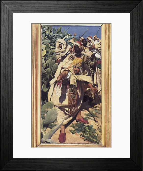 Framed Print : TIRADO, Fernando (1862-1907). Moorish Ambush. 1880. Oil on canvas. SPAIN. Sevilla. Fine Arts Museum. AISA / Everett Collection**US SALES ONLY**