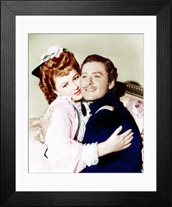 Framed Print : THEY DIED WITH THEIR BOOTS ON, from left: Olivia de Havilland, Errol Flynn, 1941