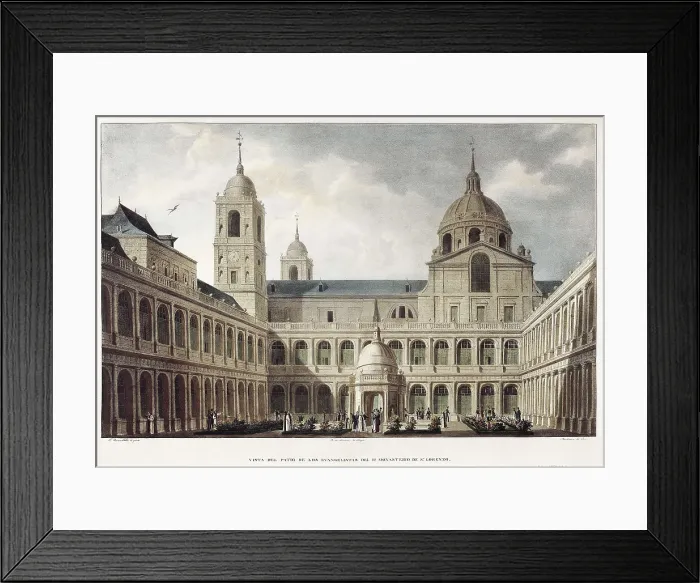 Framed Print : Royal Monastery of San Lorenzo de El Escorial (19th c.). Litography. SPAIN. Reus. Salvador Vilaseca Regional Museum. AISA / Everett Collection**US SALES ONLY**