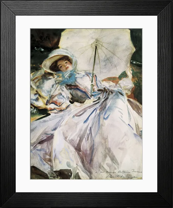 Framed Print : SARGENT, John Singer (1856-1925). Lady with Parasol. Undated work. Painting. SPAIN. Monistrol de Montserrat. Museum of Montserrat. AISA / Everett Collection**US SALES ONLY**