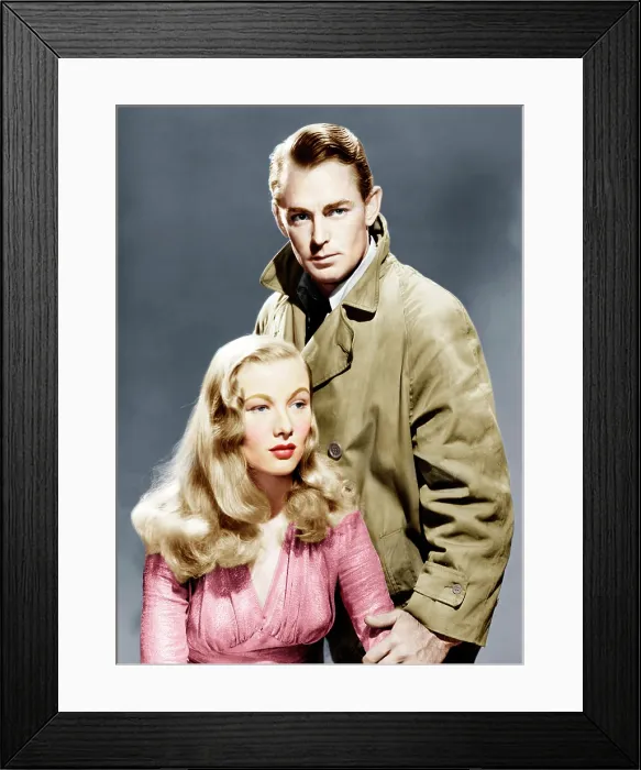 Framed Print : THIS GUN FOR HIRE, from left: Alan Ladd, Veronica Lake, 1942