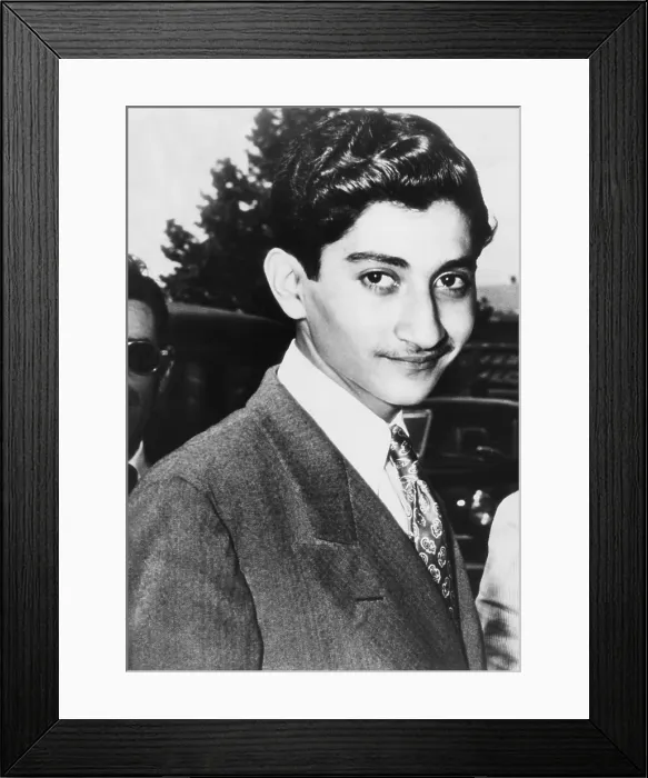 Framed Print : Hamid Riza Pahlavi, 15 year old half-brother of the Shah of Iran, in New York on July 2, 1947. He was escaping school by hopping a Paris bound plane at LaGuardia Airport