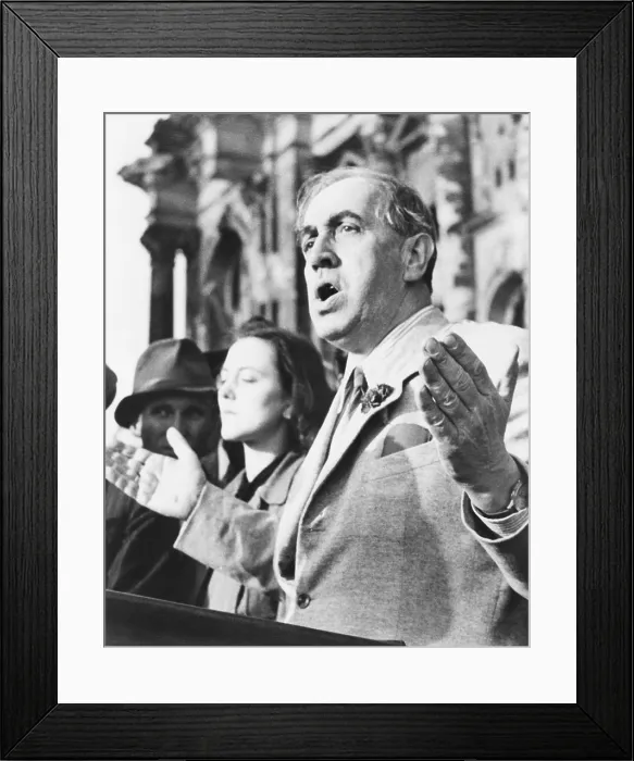 Framed Print : Ernst Reuther, appealed to the world not to abandon West Berlin to the Communist Block