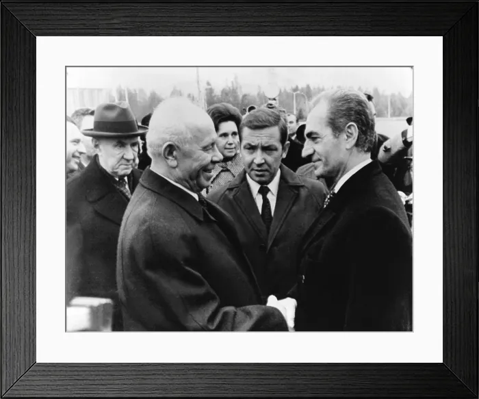 Framed Print : Shah of Iran, with Soviet President Nikolai Podgorny and Premier Alexi Kosygin (left). Oct. 10, 1972