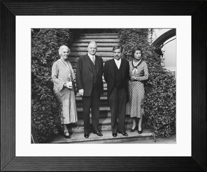 Framed Print : President Herbert Hoover holds meeting with French Prime Minister Pierre Laval, Oct. 24, 1931 Framed Print : President Herbert Hoover holds meeting with French Prime Minister Pierre Laval, Oct. 24, 1931